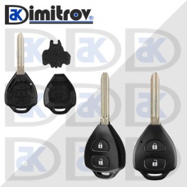 Кутийка ключ 2 бутона Toyota Avensis Corolla RAV4 Yaris